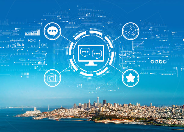 旧金山的社交媒体主题图片下载