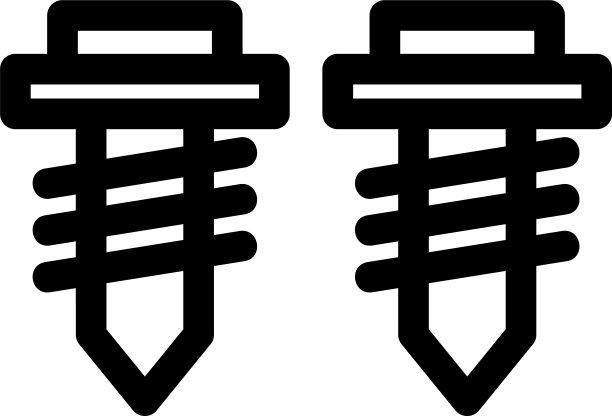 螺丝钉图标或logo isolated sign symbol图片下载