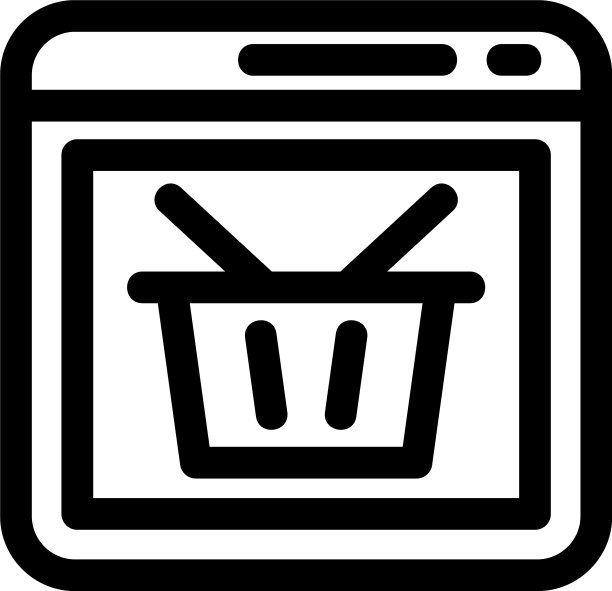 购物网站图标或标志孤立标志符号图片下载