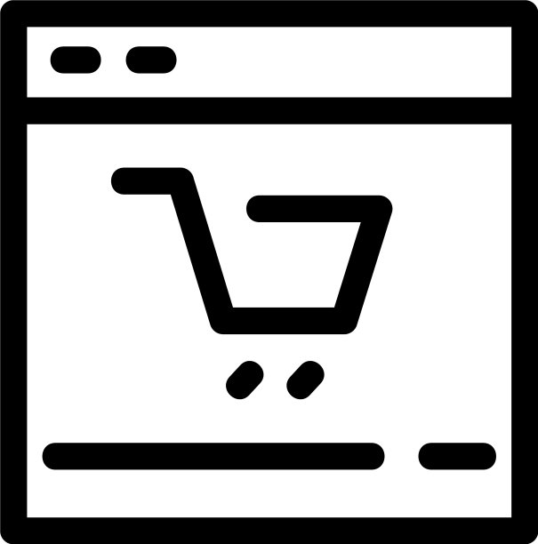 购物网站图标或标志孤立标志符号图片下载