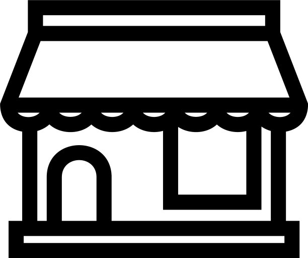 商店图标或标志孤立标志符号图片下载