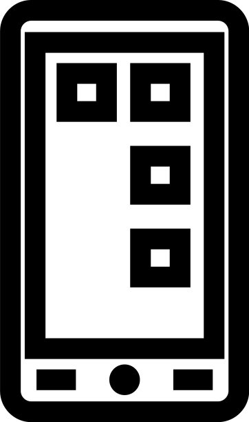 智能手机图标或标识孤立的标志符号图片下载