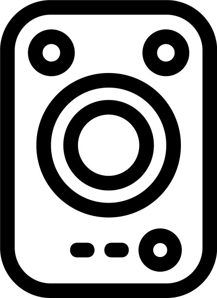 扬声器图标或logo孤立标志符号图片下载