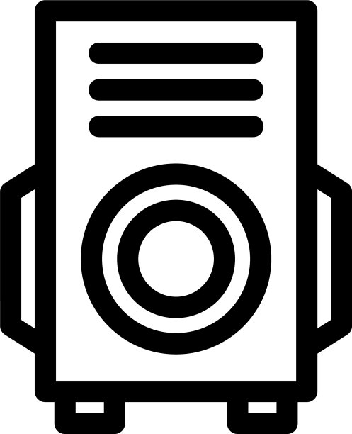 扬声器图标或logo孤立标志符号图片下载