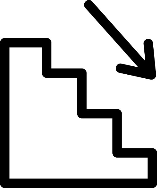 楼梯图标或标志孤立标志符号图片下载