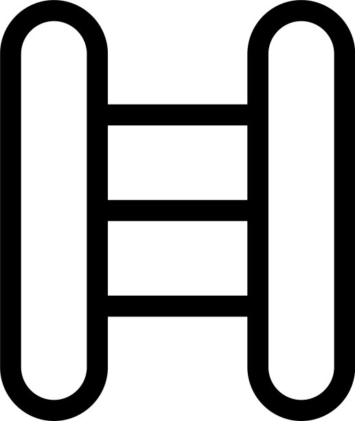 楼梯图标或标志孤立标志符号图片下载