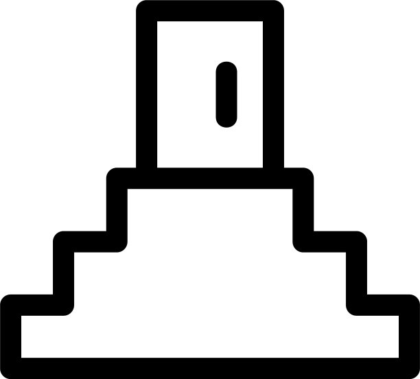 楼梯图标或标志孤立标志符号图片下载