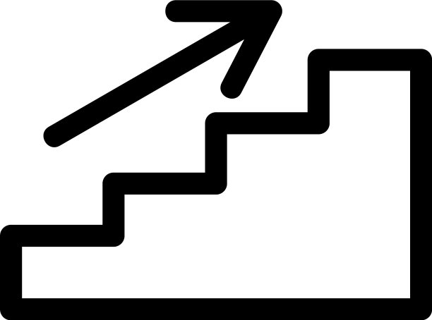 楼梯图标或标志孤立标志符号图片下载