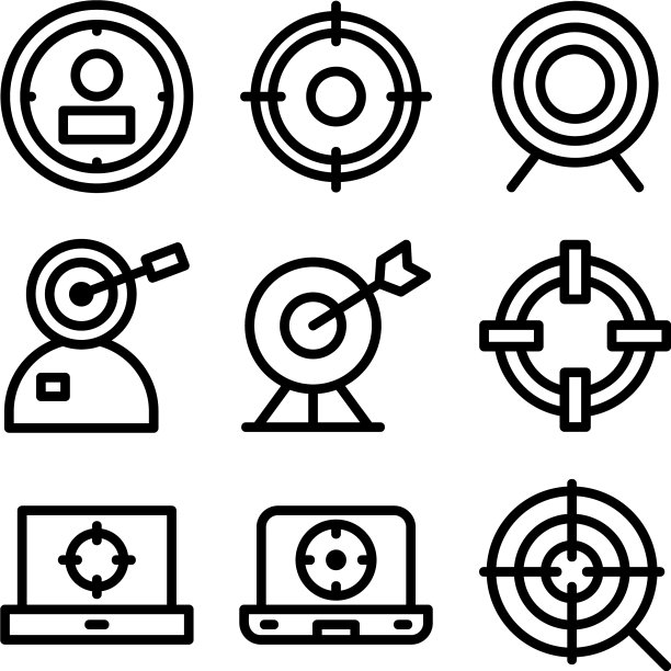 靶标图标或logo独立标志符号图片下载