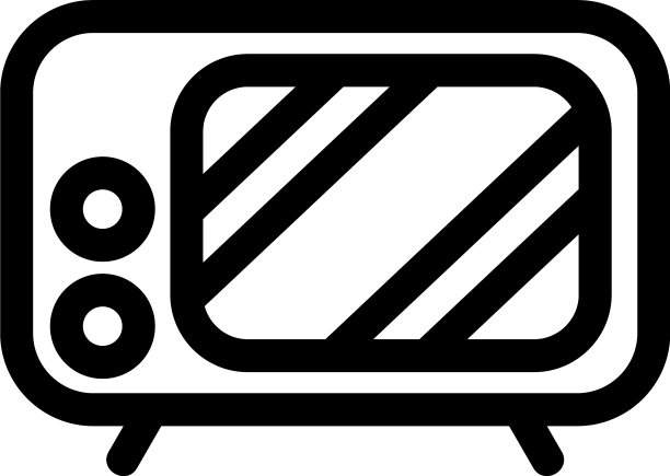 电视图标或标志孤立标志符号图片下载