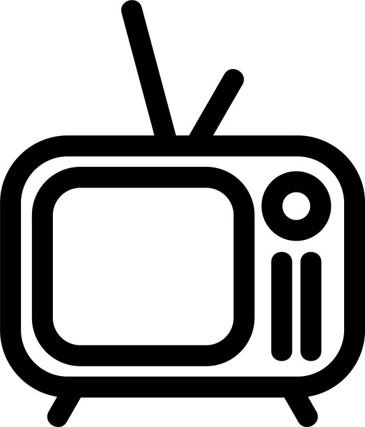 电视图标或标志孤立标志符号图片下载
