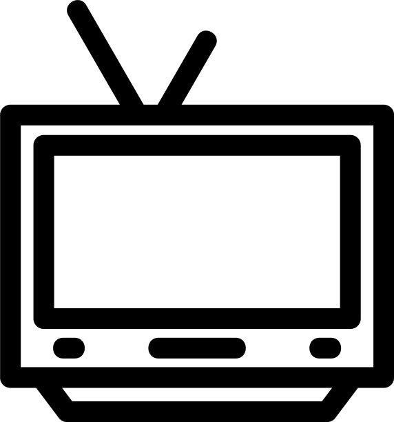 电视图标或标志孤立标志符号图片下载