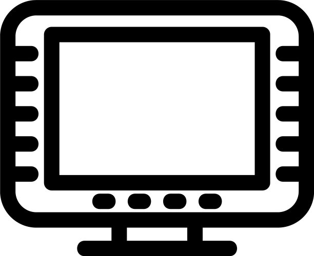 电视图标或标志孤立标志符号图片下载