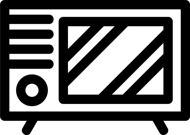 电视图标或标志孤立标志符号图片下载