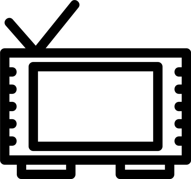 电视图标或标志孤立标志符号图片下载