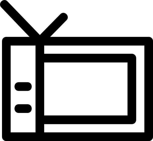 电视图标或标志孤立标志符号图片下载