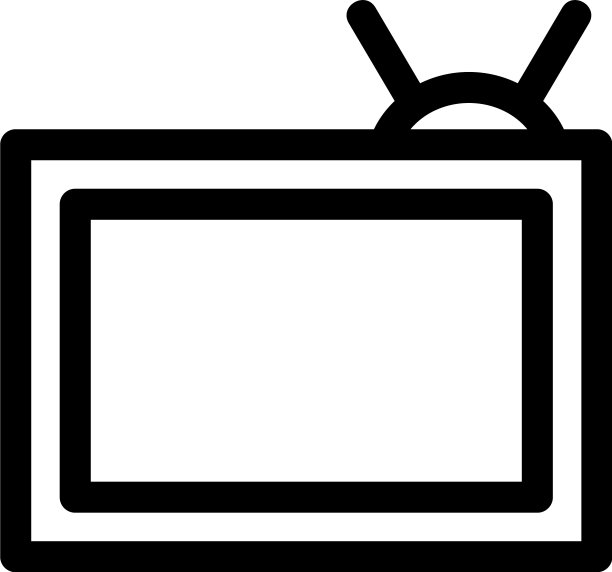 电视图标或标志孤立标志符号图片下载