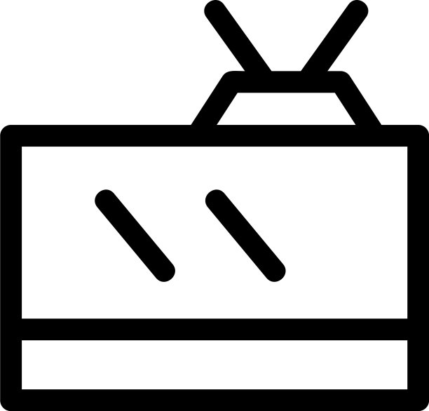 电视图标或标志孤立标志符号图片下载