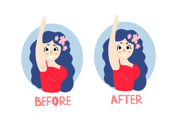 女子不刮胡子腋窝。女权主义，女性的选择自由。图片下载