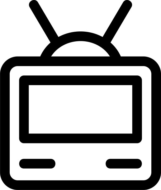 电视图标或标志孤立标志符号图片下载