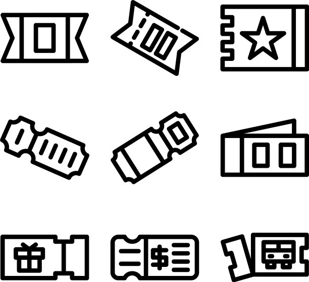 票务图标或Logo独立标志符号图片下载
