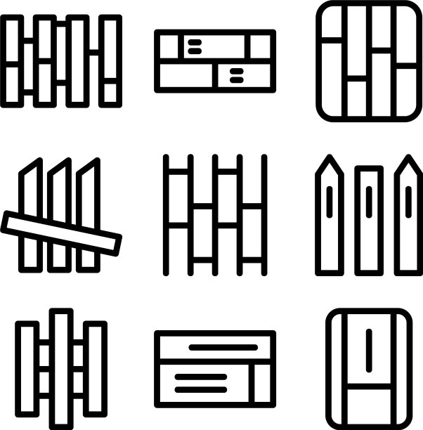 木材标志或标志孤立标志符号图片下载