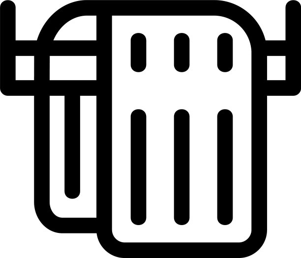 毛巾图标或标志孤立标志符号图片下载