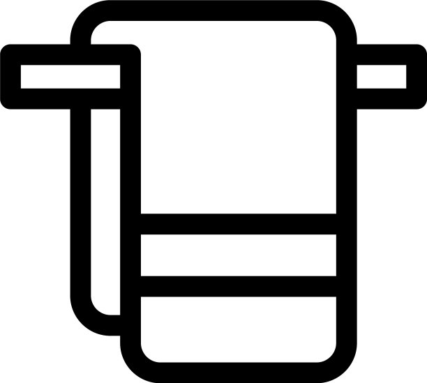 毛巾图标或标志孤立标志符号图片下载