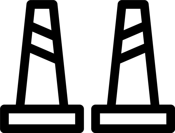 圆锥图标或标志孤立标志符号图片下载