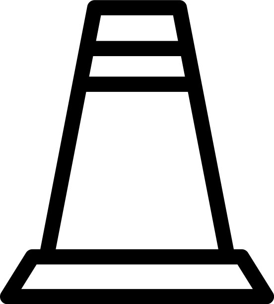 圆锥图标或标志孤立标志符号图片下载
