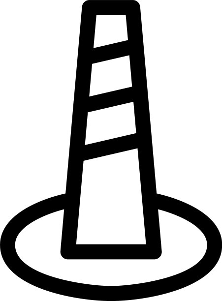 圆锥图标或标志孤立标志符号图片下载