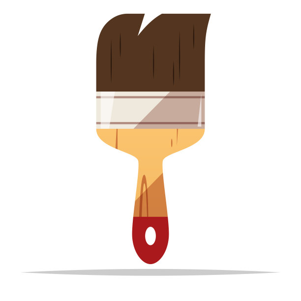 宽画笔矢量孤立的插图图片下载