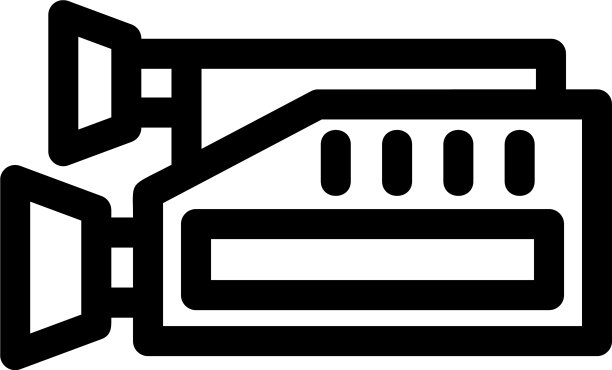 视频图标或徽标隔离符号图片下载