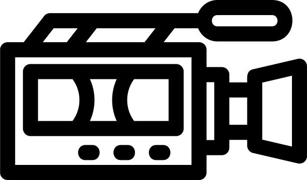 视频图标或徽标隔离符号图片下载