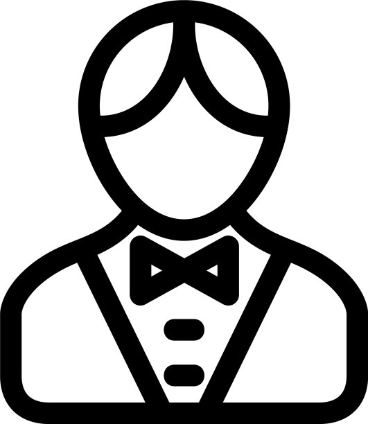 服务生图标或标志孤立标志符号图片下载