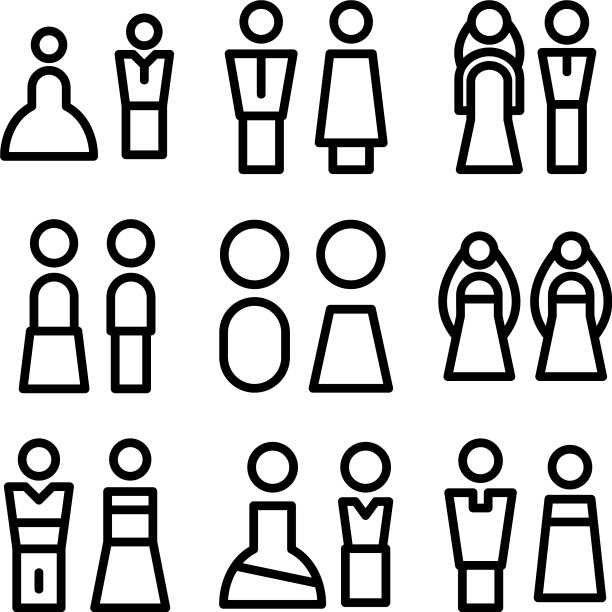 婚礼标志或标志孤立标志符号图片下载