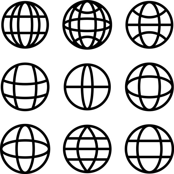 世界图标或标志孤立标志符号图片下载