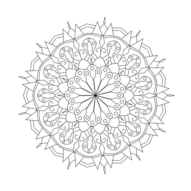 美丽的曼荼罗艺术品的背景图片下载