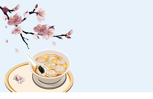 汤圆或汤圆，芝麻馅图片下载