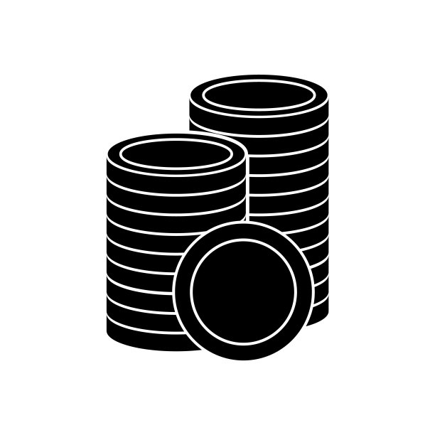 硬币图标，标志孤立在白色背景图片下载