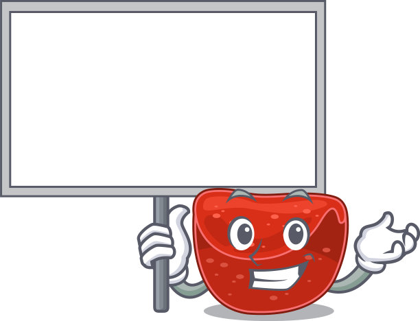 卡通图片肉饼吉祥物携带板图片下载