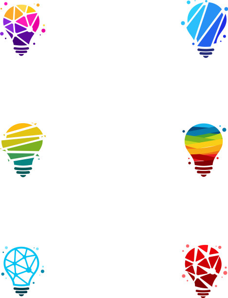 现代科技灯泡标识设计概念像素图片下载
