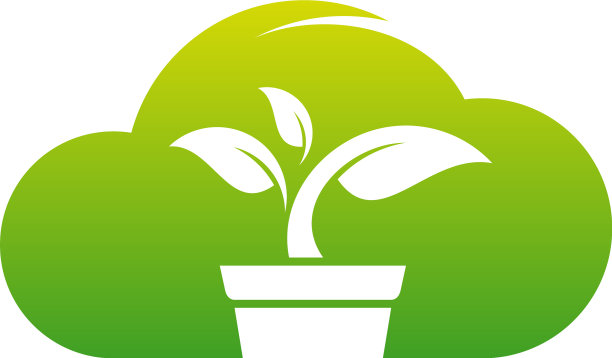 绿色云技术标志设计理念图片下载