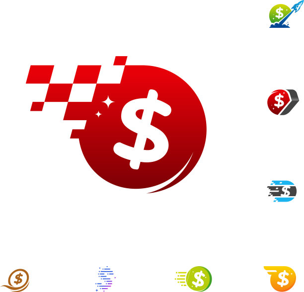 快硬币标志设计概念快现金标志图片下载
