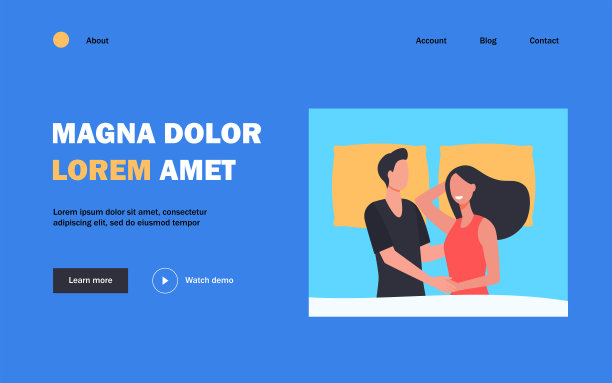 幸福的夫妻躺在床上微笑图片下载