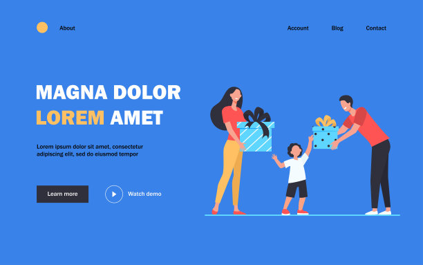 快乐的父母给儿子送礼图片下载