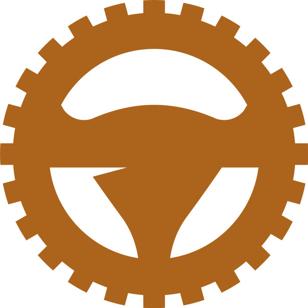 转向和齿轮标志设计的概念图片下载
