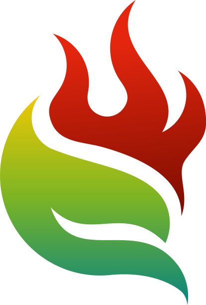 自然能源标志设计概念模板叶图片下载