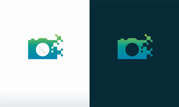 像素摄影标志设计概念像素图片下载