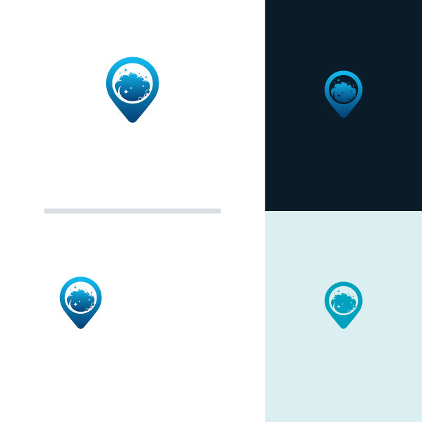 洗点标识设计模板图片下载